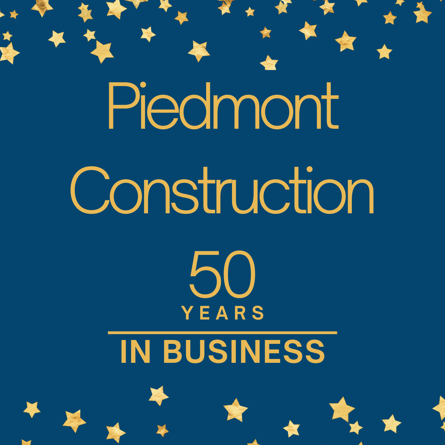 Piedmont Construction 50 years in Biz